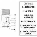 Sprinkler Standard K80 - 12 Cromado 68ºC - Pendente(Pendent) - MH287