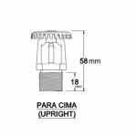 Sprinkler de Incêndio Standard 68ºC K80 - 12 Cromado - Para Cima (UpRight) - MH213