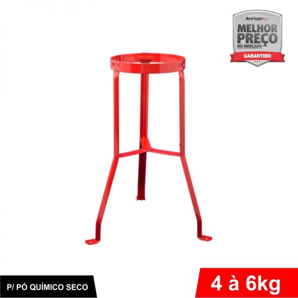 Suporte de Extintor Tripé Vermelho - 4 / 6 KG PQS - CS200