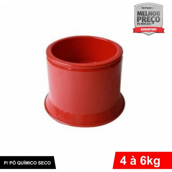 Suporte de Extintor - Alumínio Vermelho - PQS 4 a 6 kg - CS033