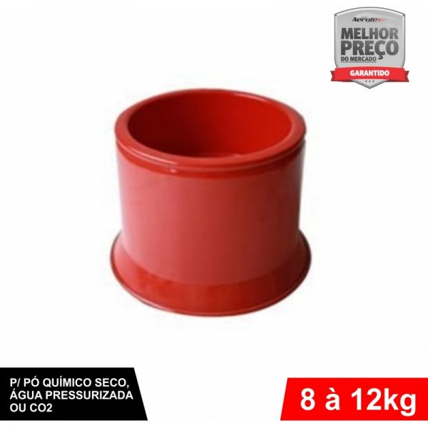 Suporte de Extintor - Alumínio Vermelho - AP / CO2 / PQS 8 a 12 Kg - CS034