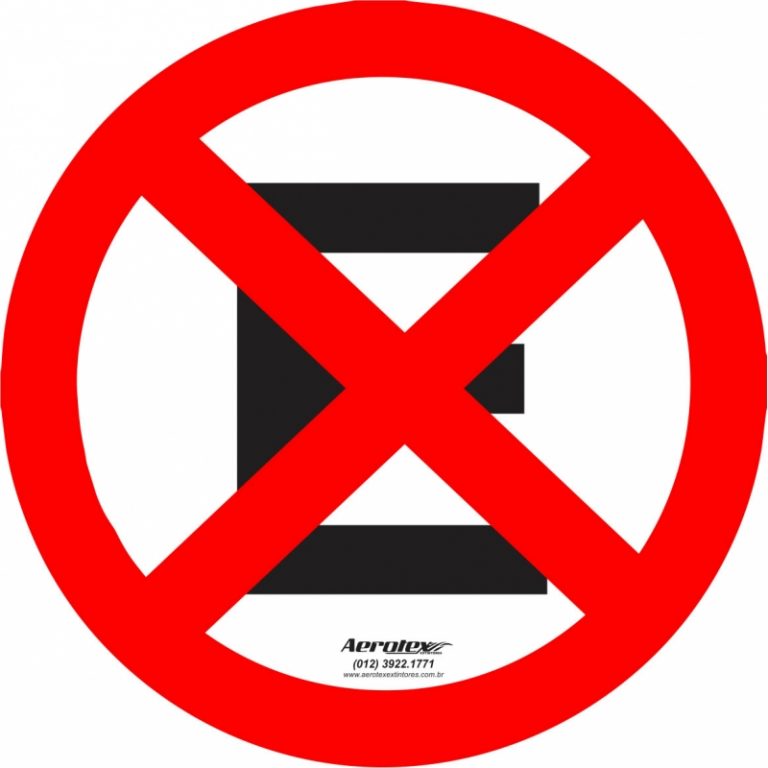 placa trânsito proibido parar estacionar fotoluminescente - Aerotex
