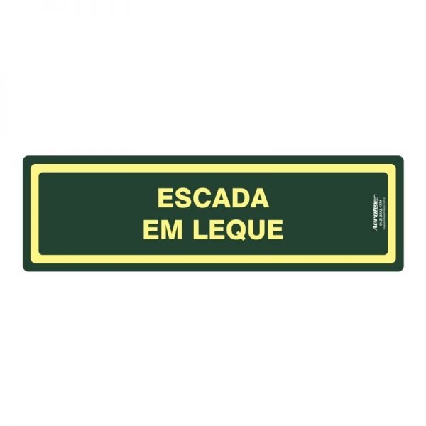 Placa Impressão Digital Escada em Leque 10 X 30 CM - PF083