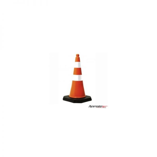 Cone Sinalização Semi Flexível com Faixa Refletiva - Base Pesada 75cm Laranja ES158