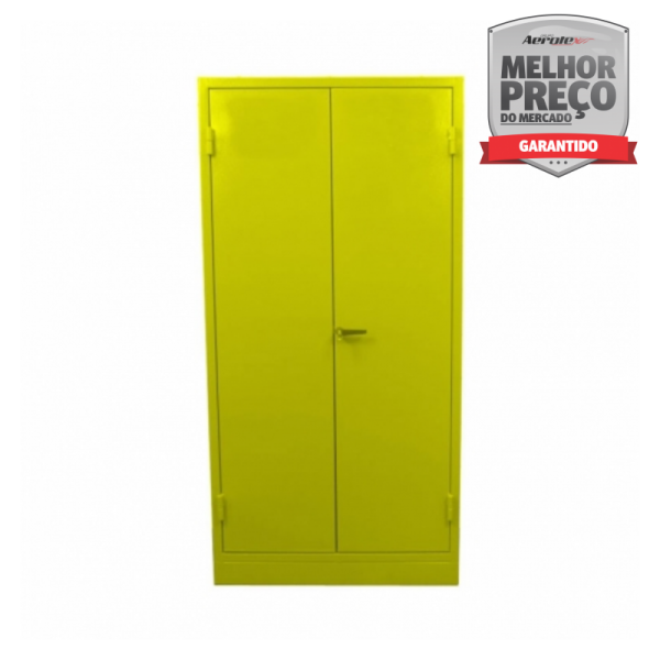 Armario Corta Fogo tipo Standard - Duas Portas 200x100x45cm Amarelo Líquidos Inflamáveis - MH1041