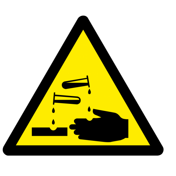 Placa de Sinalização - Alerta Risco de Corrosão 20x20cm A4 -PS875