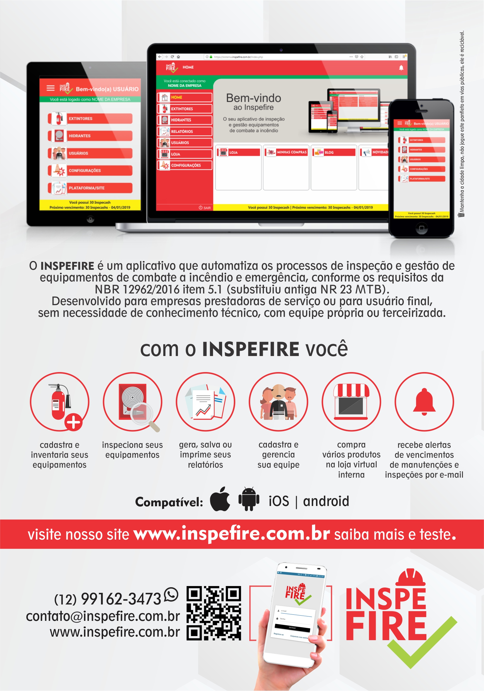 Inspefire Inspeção periódica extintores